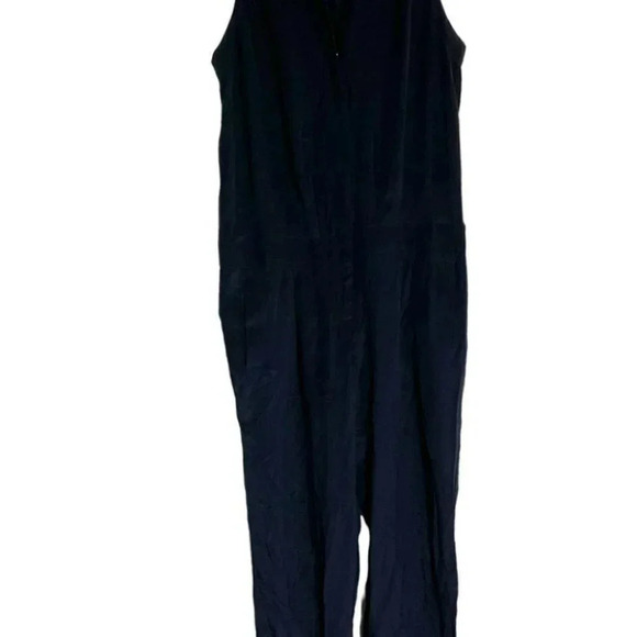 Maje 2 black silk sleeveless jumpsuit with pockets NEW - Picture 9 of 15